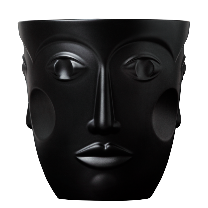 Champagne cooler Faces, Satin Black